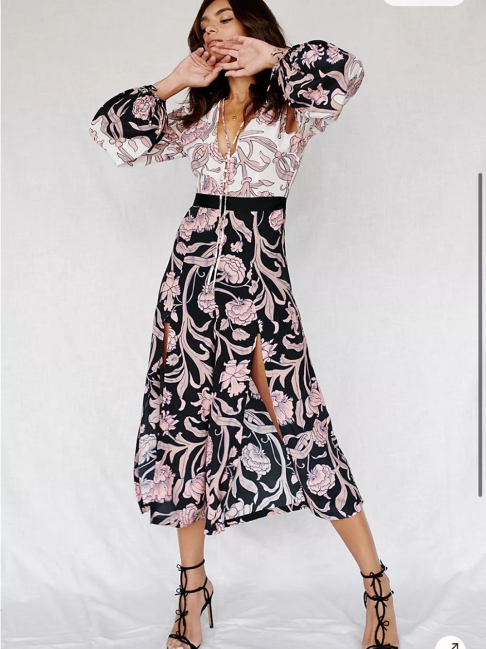 Alice McCall My Everything Jumpsuit Floral Pink and Black Size 6